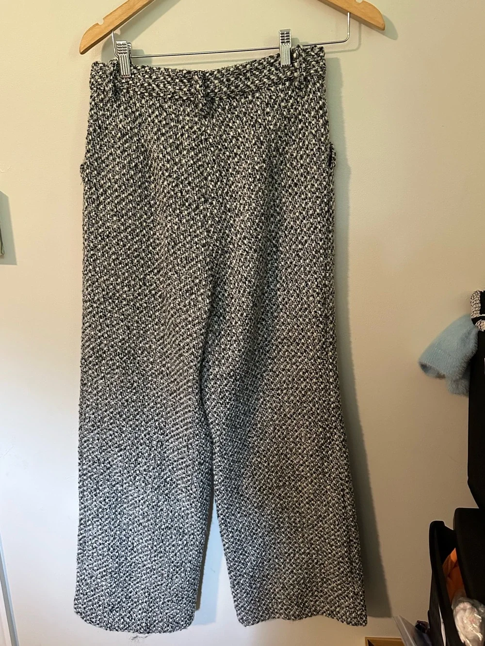 Commense wool blend tweed pants medium